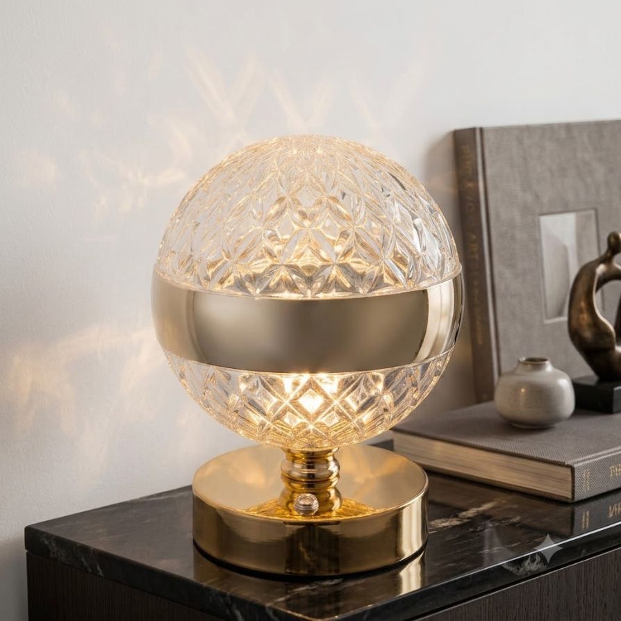 Luxury Crystal Orb LED Table Lamp