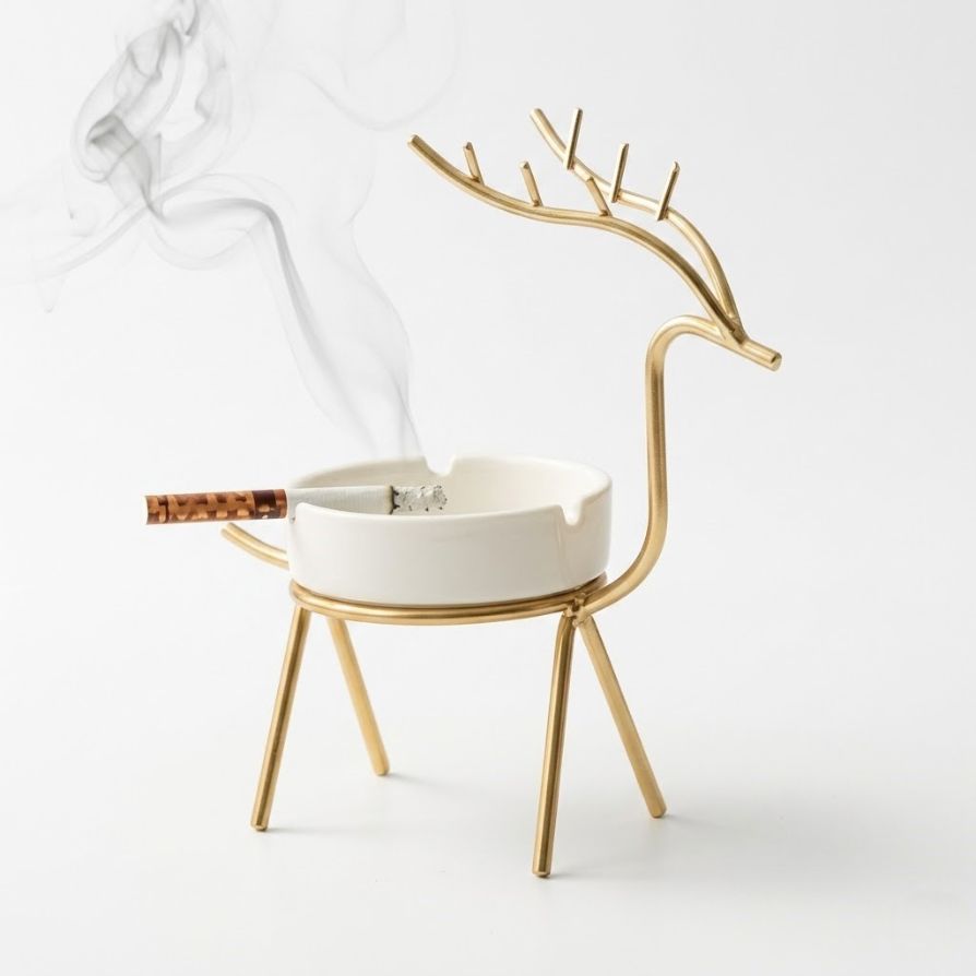 Luxury Nordic Gold Deer Ashtray